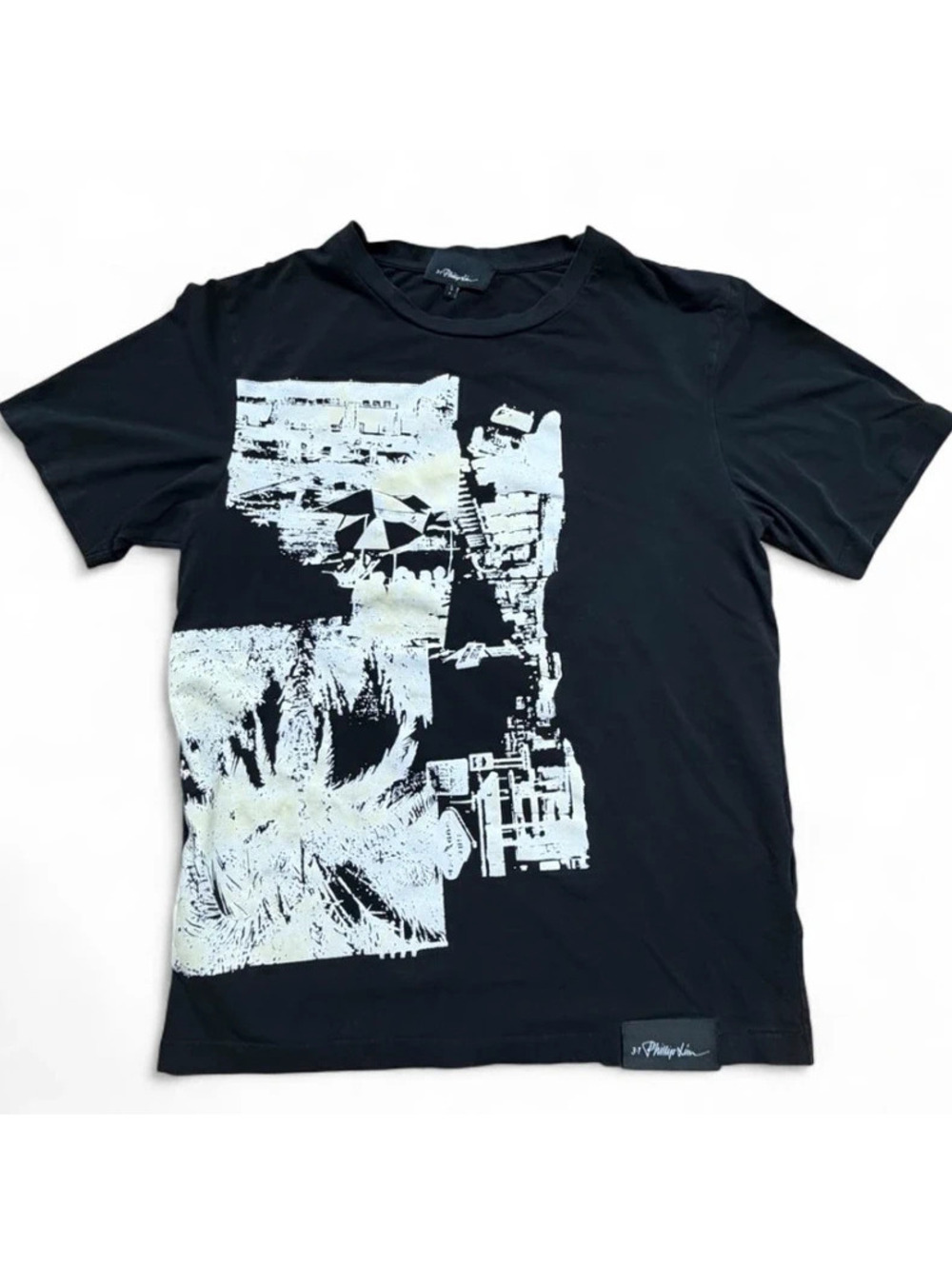 3.1 Philips lim archive Short Sleeve Postcard Print shirt
